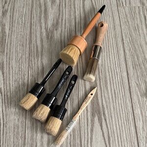 Stencil and Wax Brush Bundle